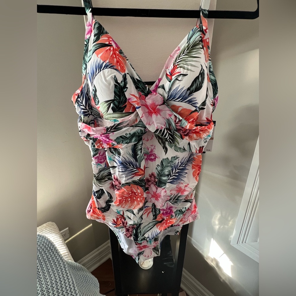 Floral one piece swimsuit